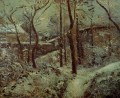 Pobre sendero pontoise efecto nieve 1874 Camille Pissarro